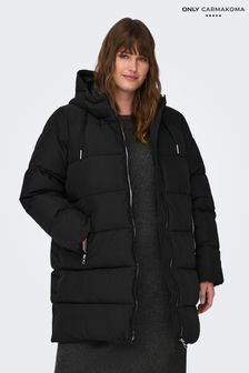 ONLY Curve Black Padded Hooded Longline Coat (N35660) | kr1 320