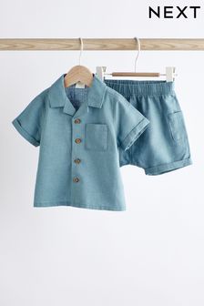 Blue Top And Shorts Set (0mths-2yrs) (N35699) | $27 - $30