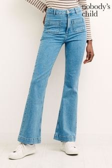 Nobodys Child Blue patch Pocket Skinny Flare Jeans (N35766) | €37