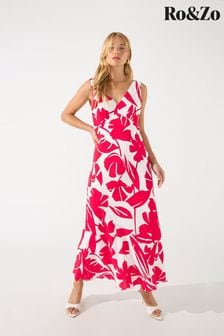 Ro&Zo - Red Floral Midi Dress (N35909) | €73