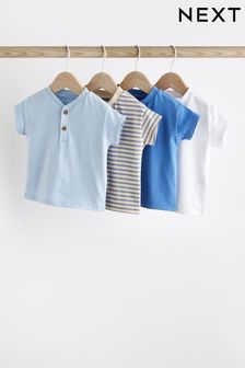 Modra - Komplet 4 majic s kratkimi rokavi za dojenčke (N35973) | €19 - €22