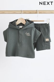 Mono/Little Man 2 Piece Baby Hoodie and Short Set (N35996) | €17.50 - €20