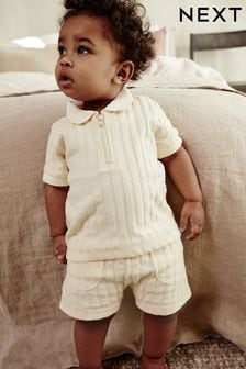 Mink Brown Top and Shorts Baby Set (N36015) | OMR6 - OMR7