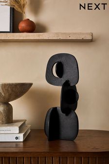 Black Abstract Cast Iron Sculpture (N36018) | €44