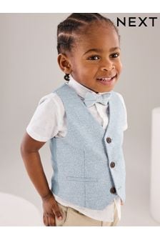 Bleu - Ensemble gilet, chemise et nœud papillon (3 mois - 9 ans) (N36099) | €37 - €43