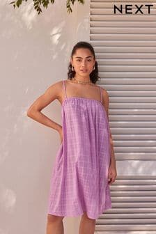 Сиренево-фиолетовый - Летнее платье мини (N36184) | €27