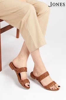 Jones Bootmaker Madena Leather Mule Brown Sandals (N36204) | ￥12,150