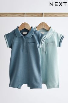Blue Collar Jersey Rompers 2 Pack (N36212) | €23 - €26