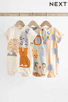 礦物主題圖案 - 平織嬰兒連身褲3件裝 (N36220) | HK$148 - HK$183
