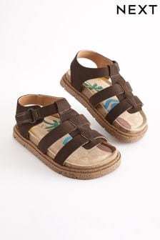 Brown Leather Fisherman Sandals (N36264) | $34 - $41