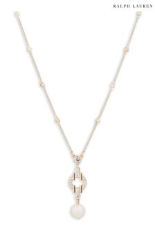Lauren Ralph Lauren Gold Tone 16'' Stone Pearl Pendant (N36595) | 92 €
