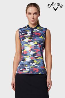 Callaway Apparel ženska polo majica brez rokavov z večbarvnim kamuflažnim vzorcem (N36614) | €37