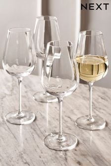 Set of 4 Clear Kya Wine Glasses (N36642) | SGD 54