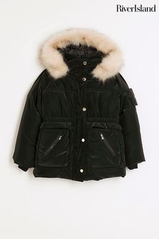 River Island Girls Heavy Weight Cinched Coat