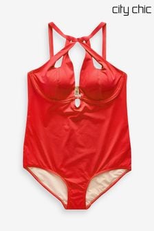 City Chic Red Cancun One Piece Swimsuit (N37062) | €35