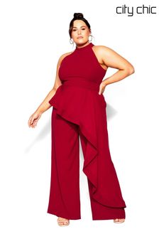 City Chic Red Jumpsuit (N37066) | $84