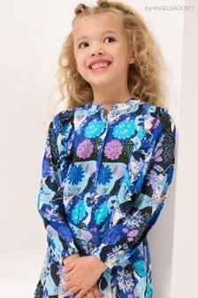 Angel & Rocket Blue Willow Print Frill Blouse (N37179) | €12 - €15