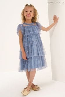 Angel & Rocket Blue Sequin Star Mesh Party Dress (N37191) | NT$2,100 - NT$2,280