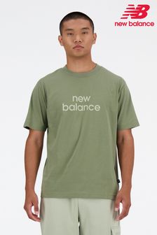 New Balance Green Linear Logo Relaxed T-Shirt (N37199) | kr460