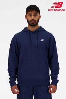 Blau - New Balance Kapuzensweatshirt in gebürsteter Optik mit kleinem Logo (N37203) | 94 €