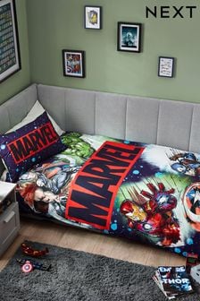 Blue Marvel 100% Cotton Duvet Cover and Pillowcase Set (N37270) | $48 - $67