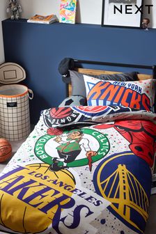 NBA 100% Cotton Duvet Cover and Pillowcase Set