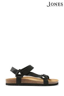 Jones Bootmaker Leather Strappy Black Sandals (N37325) | SGD 127