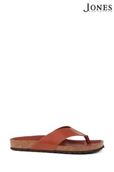 Jones Bootmaker Wood Lane Leather Toe Posts Brown Sandals (N37348) | 90 €