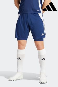 Blue - Adidas Tiro 24 Training 2-in-1 Shorts (N37388) | kr460
