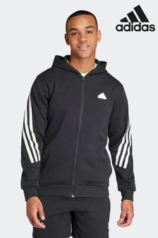 黑色 - Adidas Sportswear Future Icons 3條紋拉鏈連帽上衣 (N37390) | NT$2,800