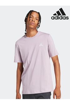 adidas Purple Sportswear Essentials Single Jersey Embroidered Small Logo T-Shirt (N37609) | kr260