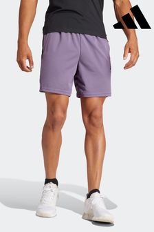 Violet - Adidas Train Essentiels Piqué Shorts d’entraînement à rayures 3 (N37621) | €27