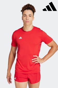 adidas Red Adizero Essentials Running T-Shirt (N37625) | $40