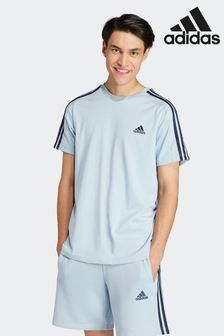 adidas drak Blue Sportswear Essentials Single Jersey 3-Stripes T-Shirt (N37638) | kr299