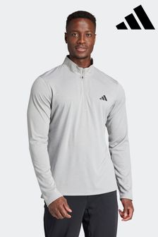 Grey - Adidas Train Essentials Training Long Sleeve Sweatshirt (N37644) | kr700