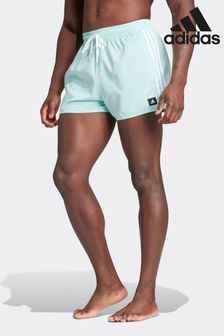 adidas Light Green 3-Stripes CLX Very Short Length Swim Shorts (N37660) | 173 QAR