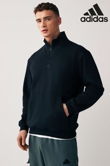 adidas Black Sportswear All Szn Fleece 1/4-Zip Sweatshirt (N37677) | kr519