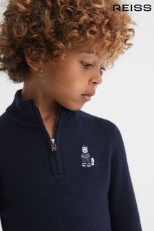 海軍藍 - Reiss Hubert羊毛主题半拉链高领套衫 (N37711) | NT$2,760