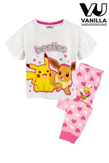 Alb cu Pokemon - Vanilla Underground pijamale cu pantaloni lungi (N37824) | 101 LEI