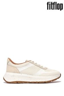 FitFlop F-Mode Knit Flatform White Sneakers (N37848) | €165