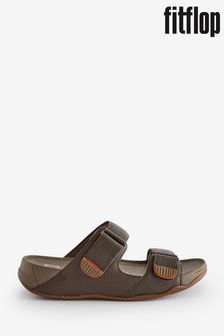 FitFlop Gogh Moc Leather Brown Slides (N37875) | €119