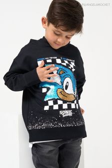 Schwarz/Blau - Angel & Rocket Sonic Kapuzensweatshirt mit Print (N37920) | 42 € - 48 €