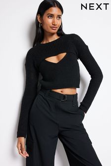 Black Knitted Jumper (N37956) | AED80