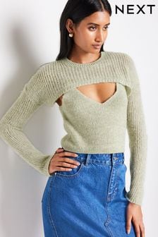 Green Knitted Jumper (N37958) | OMR17