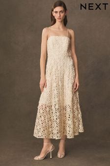 Premium Floral Overlay Dress