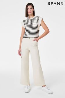 SPANX Stone Stretch Twill Cropped Cargo Trousers (N37987) | LEI 776