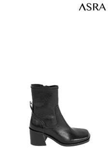 ASRA London Mimi Unlined Leather Black Ankle Boots (N38003) | €93