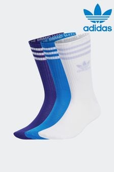 أزرق - حزمة من 3 جوارب متوسطة الطول من Adidas Originals (N38104) | 59 ر.ق