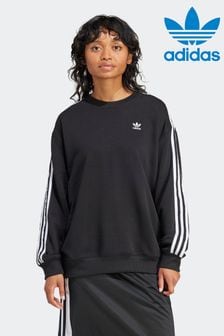 Adidas Originals Oversized 3-stripes Crew Black Sweatshirt (N38120) | kr1 100