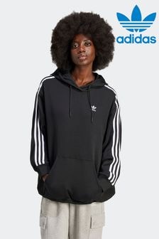 adidas Originals Black Oversized Adicolour 3-Stripes Hoodie (N38123) | $111